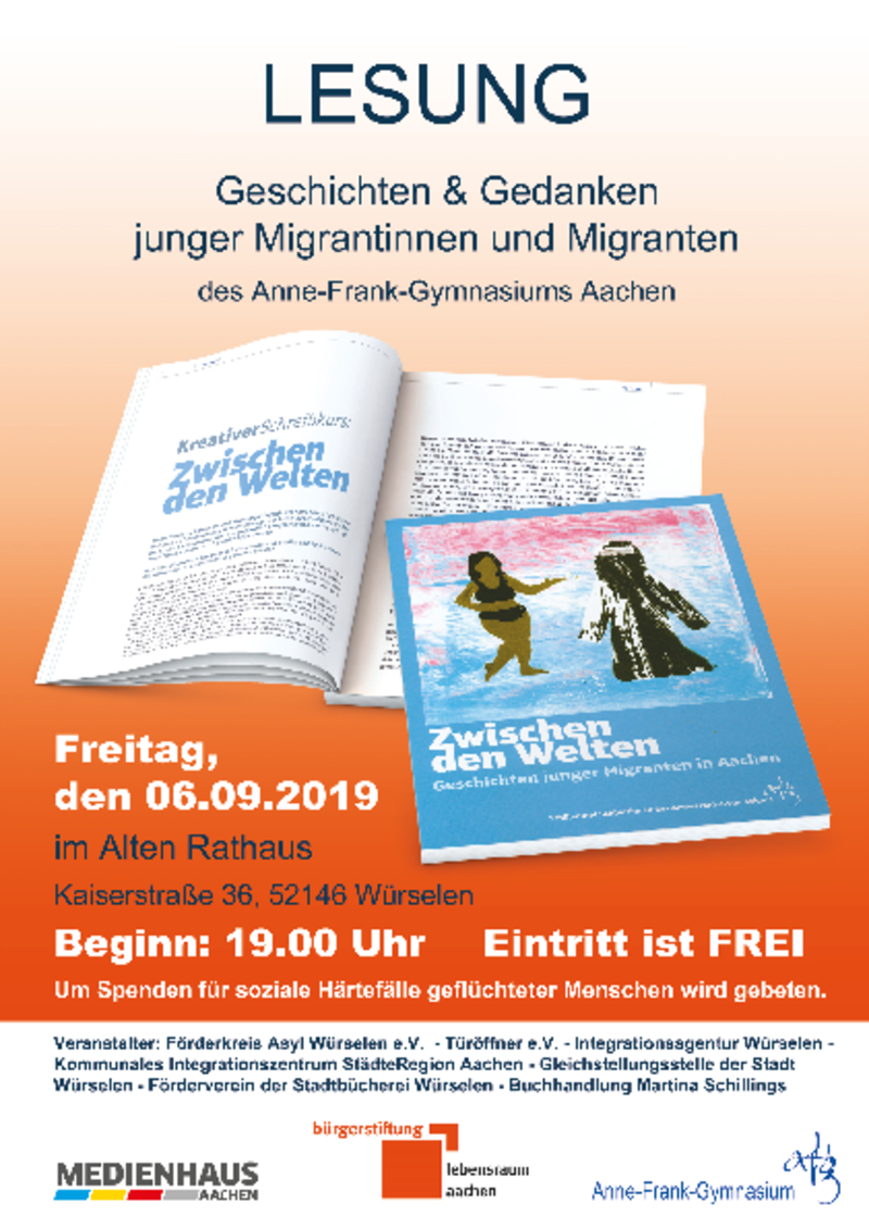 Flyer zu "Zwischen den Welten"